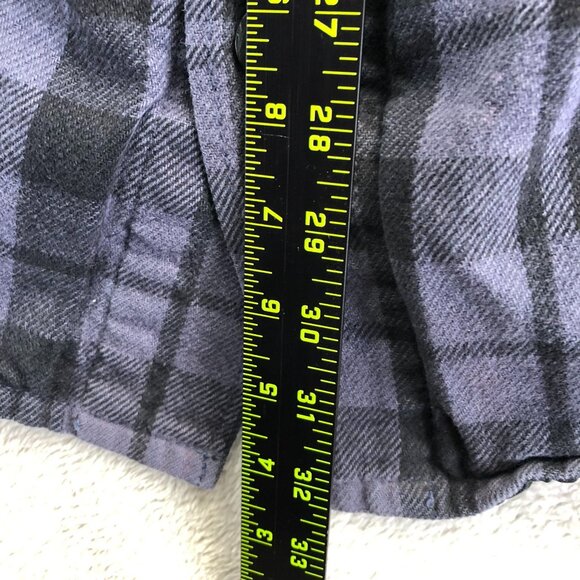 Merona Men's Shirt Medium Plaid Flannel Button-Up Purple Casual Classic - Picture 5 of 8